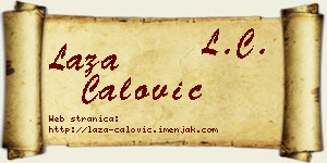 Laza Ćalović vizit kartica